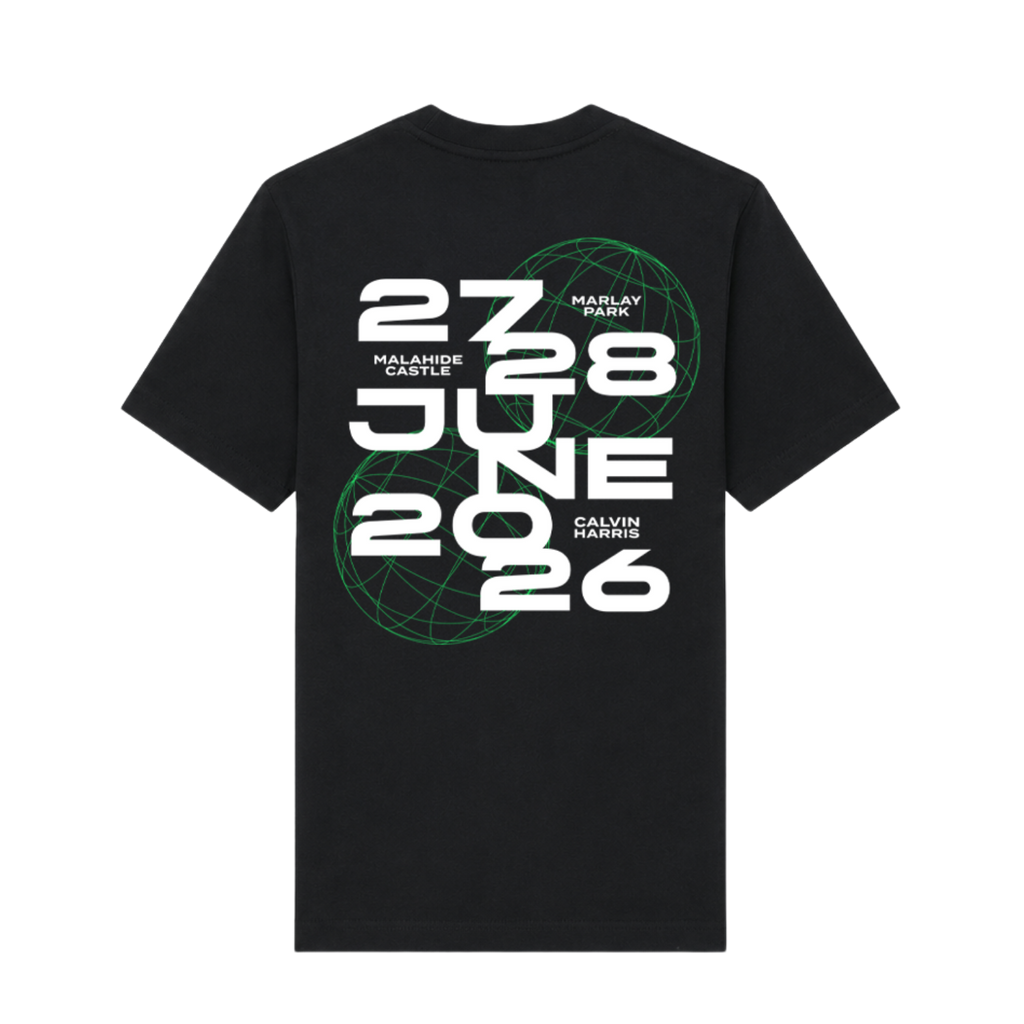 Black Wireframe Marlay Park / Malahide Castle Tour T-Shirt