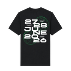 Black Wireframe Marlay Park / Malahide Castle Tour T-Shirt