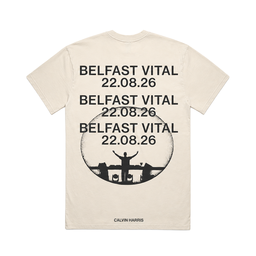 Belfast Vital Faded Ecru Graphic T-Shirt