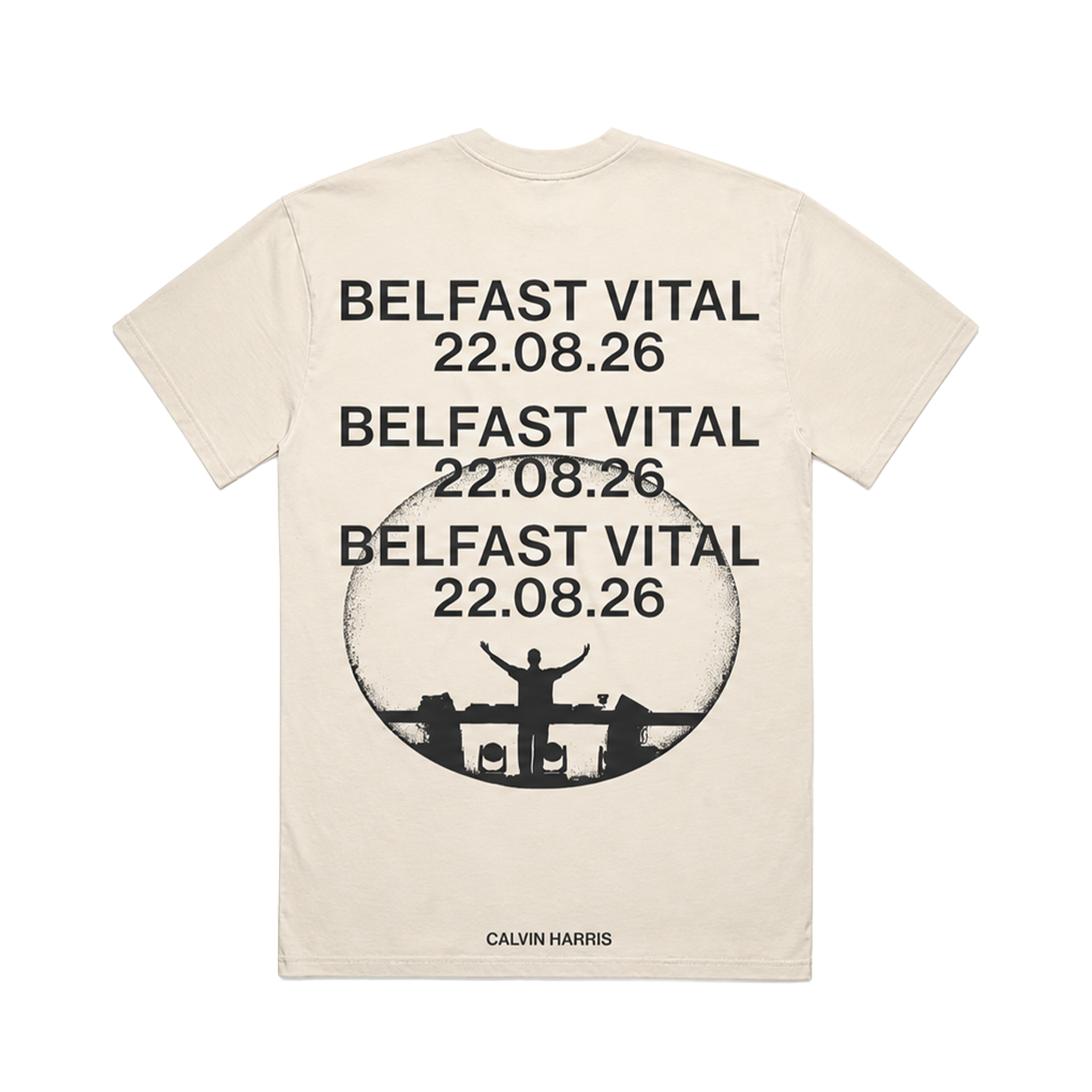 Belfast Vital Faded Ecru Graphic T-Shirt