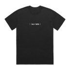 Front of a black short-sleeve T-shirt with grey “( Calvin Harris )” text printed across the chest.