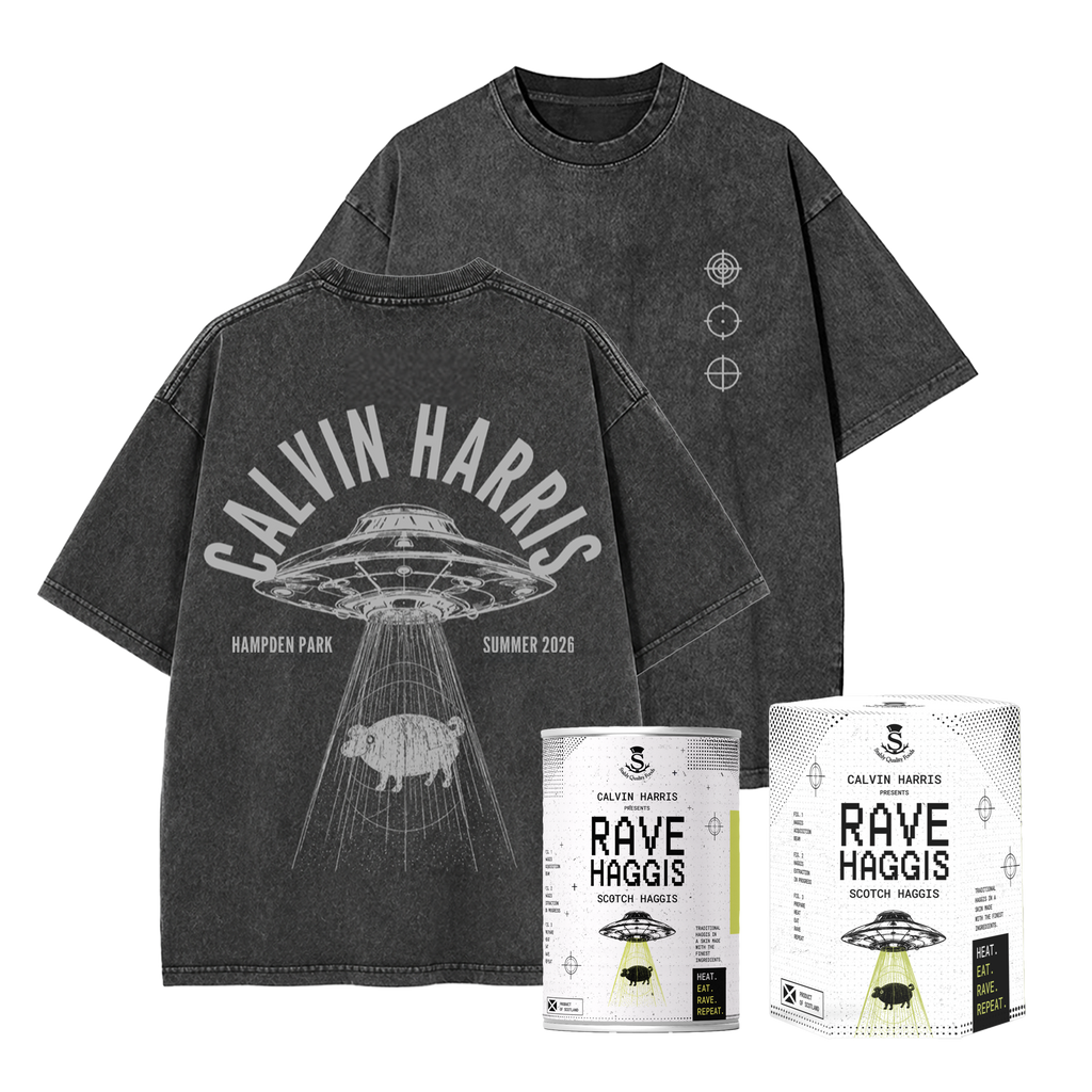 Rave Haggis + Stone Wash Black UFO T-Shirt