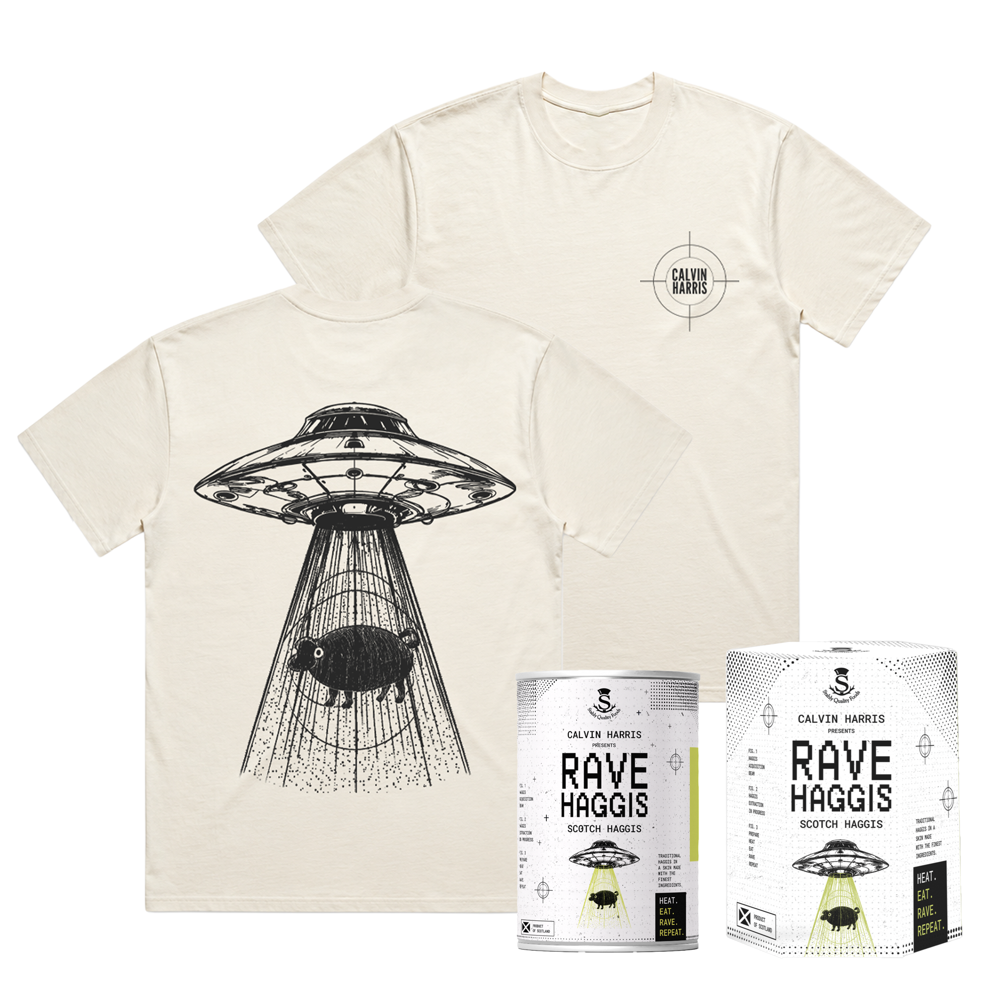 Rave Haggis + Ecru UFO T-Shirt