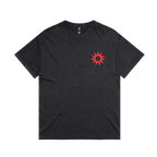 Belfast Vital Stone Wash Black Sun Flame T-Shirt