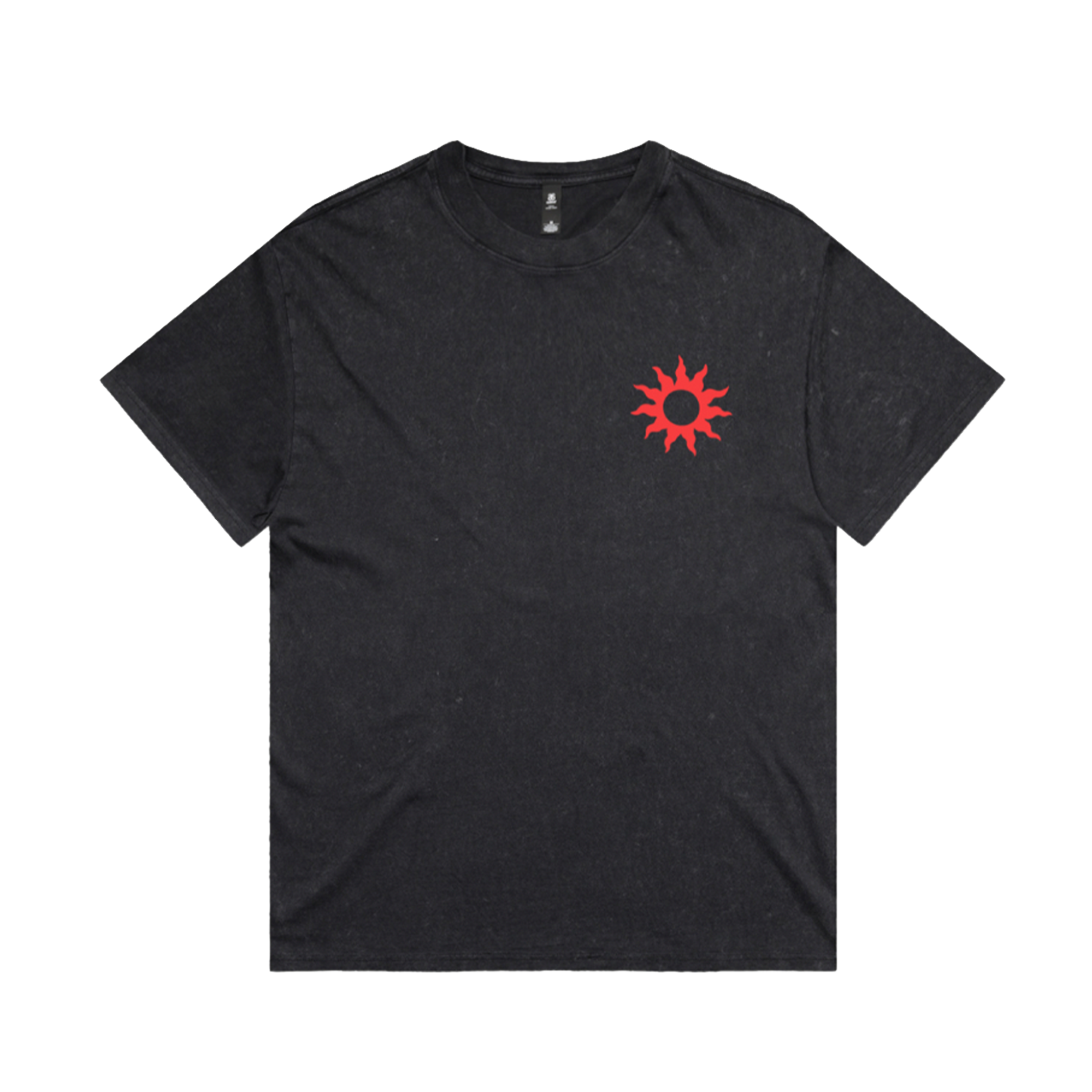 Belfast Vital Stone Wash Black Sun Flame T-Shirt